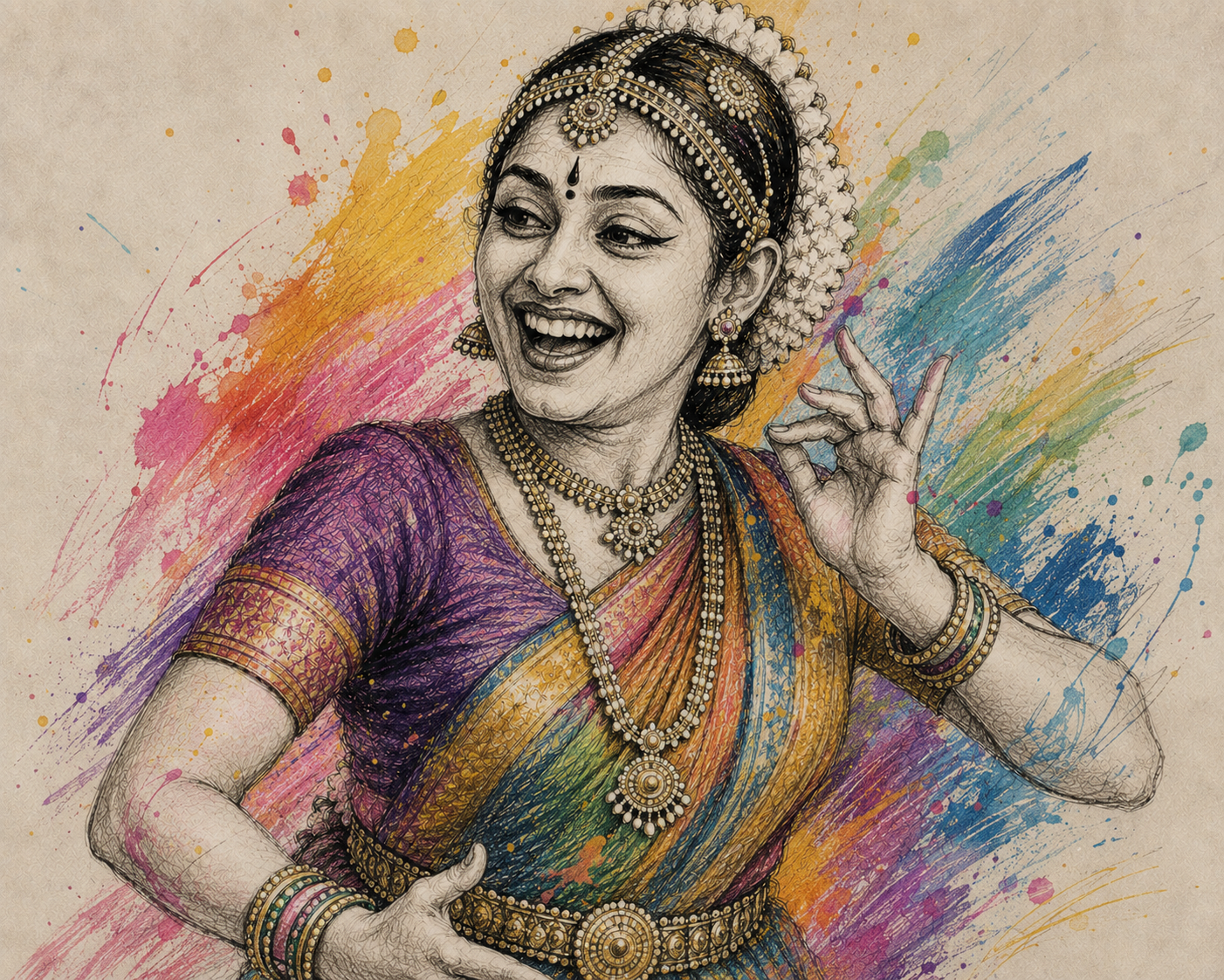 Bharatanatyam expression — Hasya
